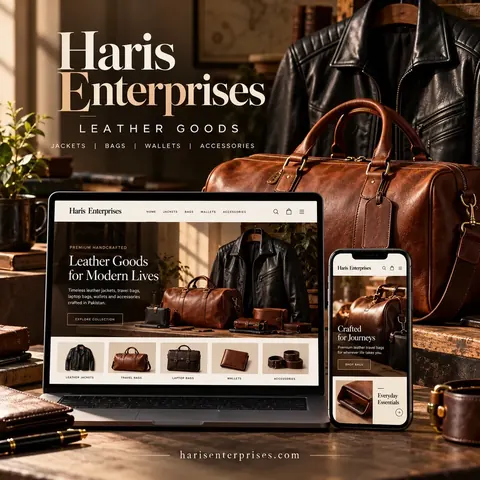 Haris Enterprises — imagery from the client website
