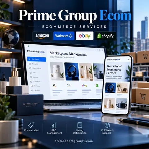 Prime Ecom Group — imagery from the client website