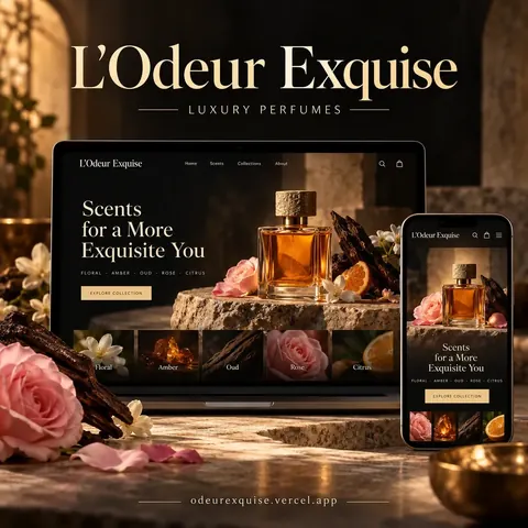 Odeur Exquise — imagery from the client website