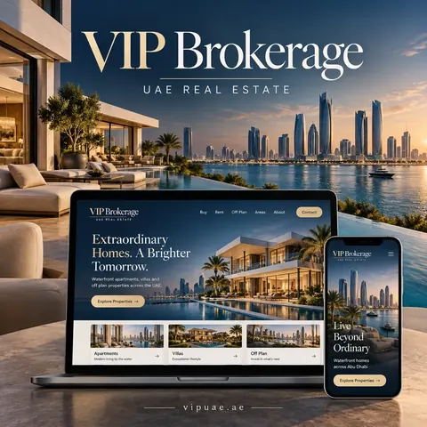 VIP UAE Brokerage — imagery from the client website